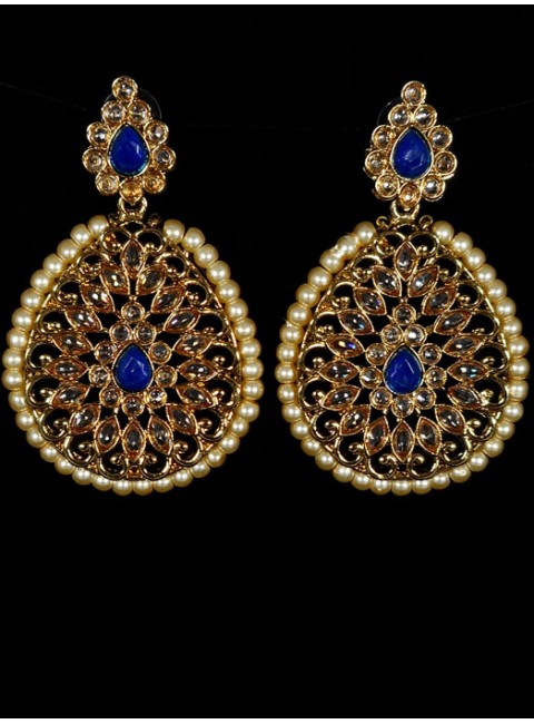 Reverse Ad Earrings With Meenakari Work